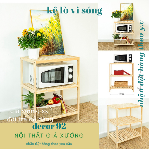 Kệ lò vi sóng 3 tầng ,giá để lò vi sóng