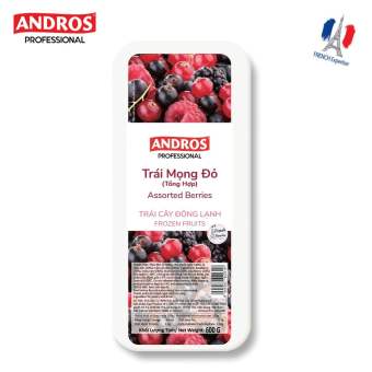 ANDROS - Trái mọng đỏ tổng hợp đông lạnh (Frozen Assorted Berries) - Trái cây đông lạnh - Hộp 600g