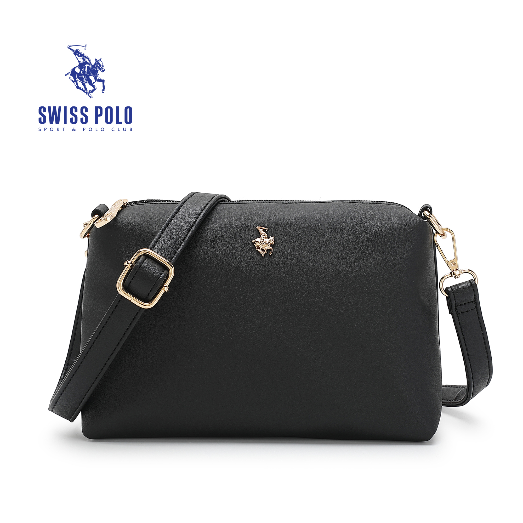 SWISS POLO Ladies Sling Bag HHK 801-7 BLACK