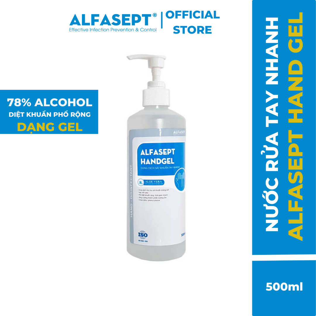 Gel rửa tay nhanh Alfasept Handgel 500ml - Gel rửa tay khô, nước rửa tay, dung dịch rửa tay