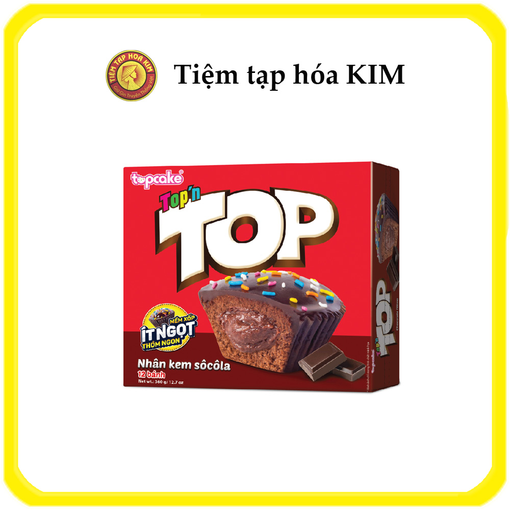 Bánh cupcake top socola hộp 360g