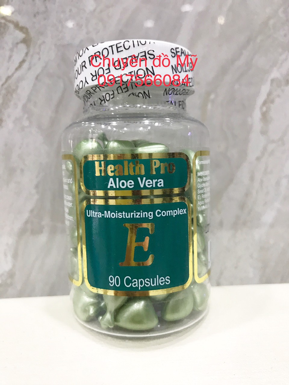 [HCM]Vitamin E Health Pro Aloe Vera 90 Viên của Mỹ dưỡng da mềm mịn mướt