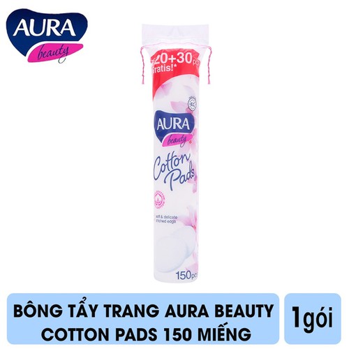 Bông tẩy trang Aura Beauty 150 miếng