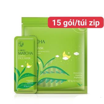 [BỊCH 15 miếng] Mặt nạ ngủ trà xanh LAIKOU dưỡng ẩm và chống lão hóa mặt nạ dưỡng da mặt nạ ngủ matcha mặt nạ nội địa Trung