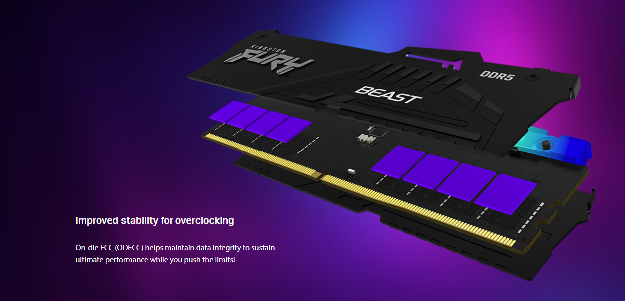 Kingston Fury Beast RGB 16GB/32GB/64GB 6000MT/s DDR5 CL40 DIMM