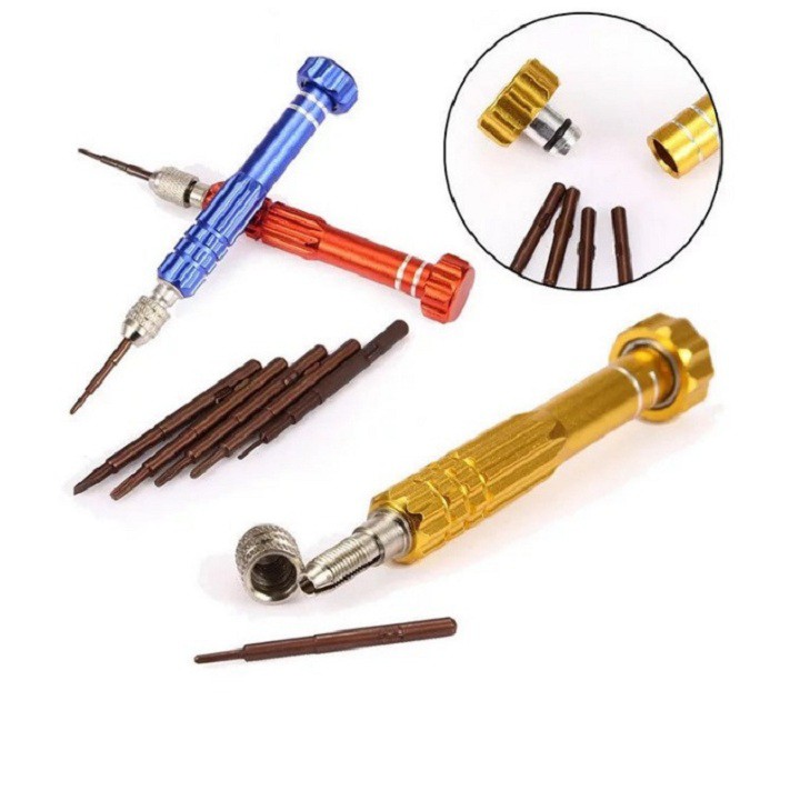 Bộ Dụng Cụ Tua Vít 5 Đầu Sửa Chữa Điện Thoại Đa Năng Cao Cấp