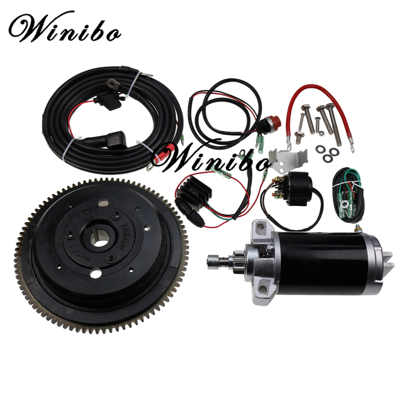 Winibo Electric Starter Modify Kit Boat Outboard Engine Rear Control Change to Electric Start Engine Kit for YAMAHA 30-40HP ราคา 14,949 บาท*ส่งฟรี