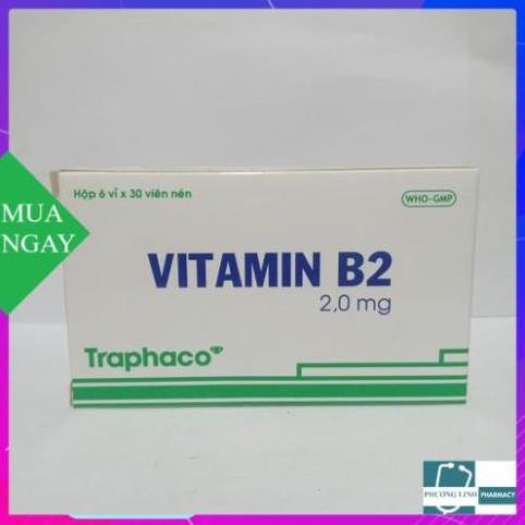 Viên uống vitamin B2 vỉ 30 viên nén