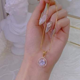 Dây chuyền vàng nữ 18k, dây chuyền vàng non vàng 24k, dây chuyền bạc xi kim, dây chuyền nữ mạ vàng trắng đính đá, dây chuyền nữ kim cương, dây chuyền pha lê mặt trăng sang trọng Trang Sức Miga D023M029 - CAM KẾT KHÔNG ĐEN