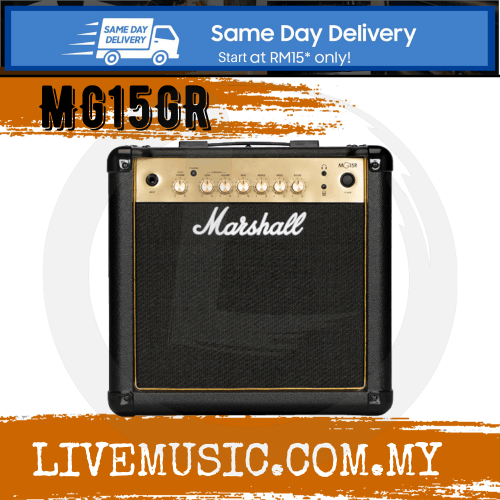 AMPLI GTR COMBO 15W MG15GFX MARSHALL - FINITION OR P - STAR MUSIK