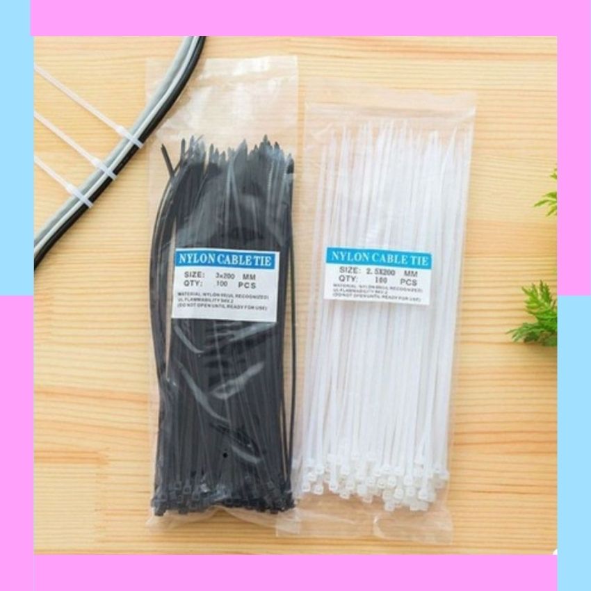 Dây rút nhựa 10cm ,15cm, 20cm, 25cm, 30cm ( Khoảng 80 sợi/bịch ) MUA 10 TẶNG 1