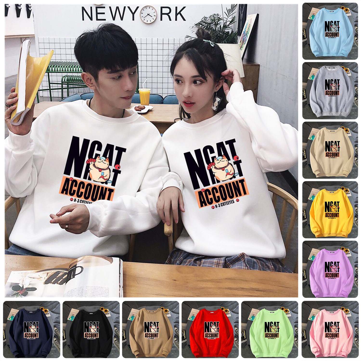[Hoàn Tiền 15%] Áo SWEATER UNISEX Nam Nữ Đều Mặc Được In Hình Cá Tính DQ93D2