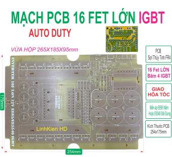 PCB bo mạch kích 16 fet LỚN cách li băm IGBT Auto Duty - LinhKien HD