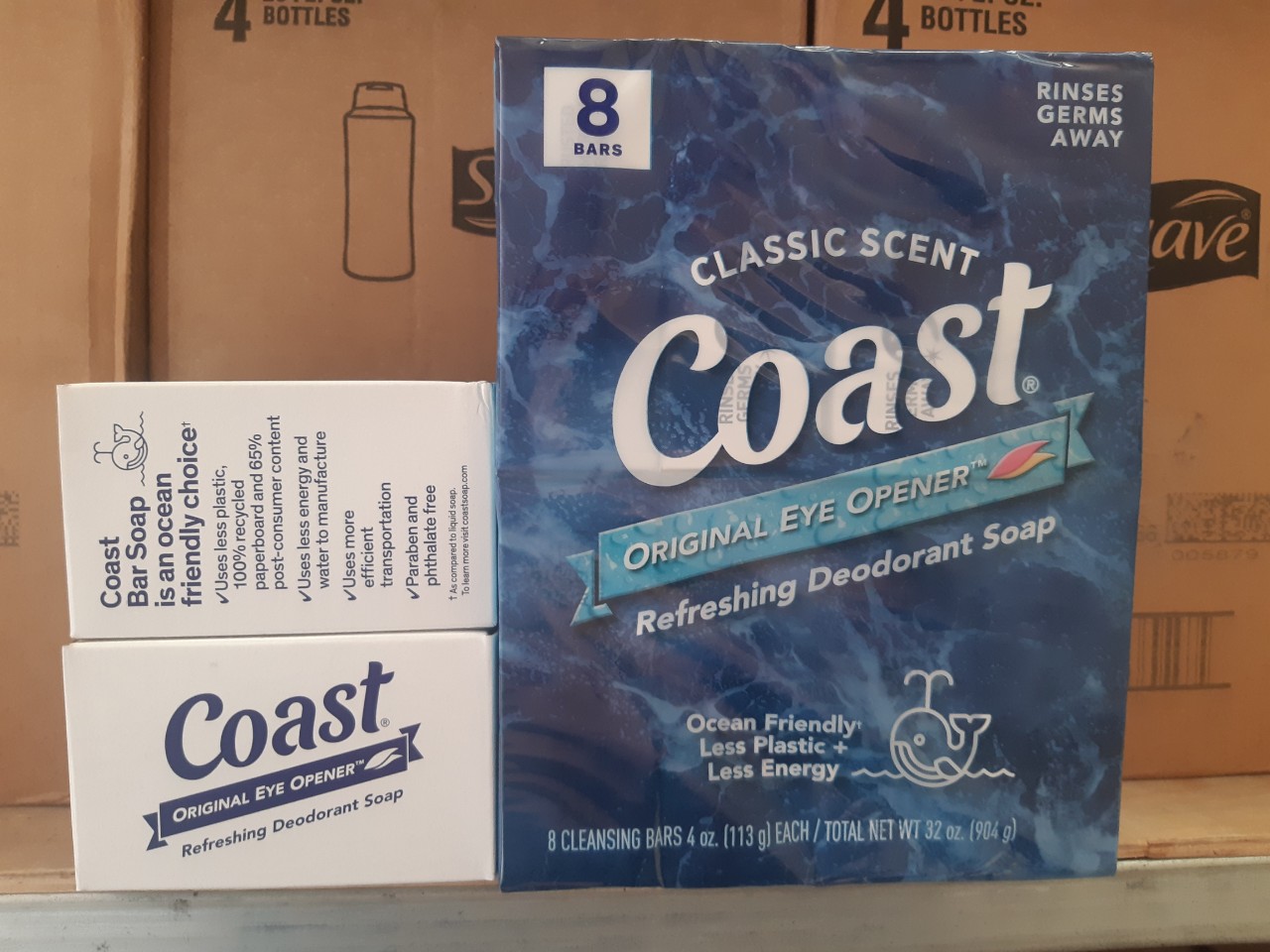 Lốc 8 cục xà bông Coast 113g  - USA