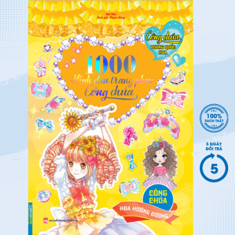 Sách Công Chúa Vương Quốc Hoa - 1000 Hình Dán Trang Phục Công Chúa - Công Chúa Hoa Hướng Dương - Newshop