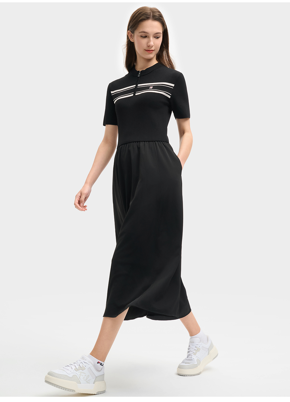 FILA CORE LIFESTYLE HERITAGE SPRING IMAGINATION Women Dress (Black) · v2