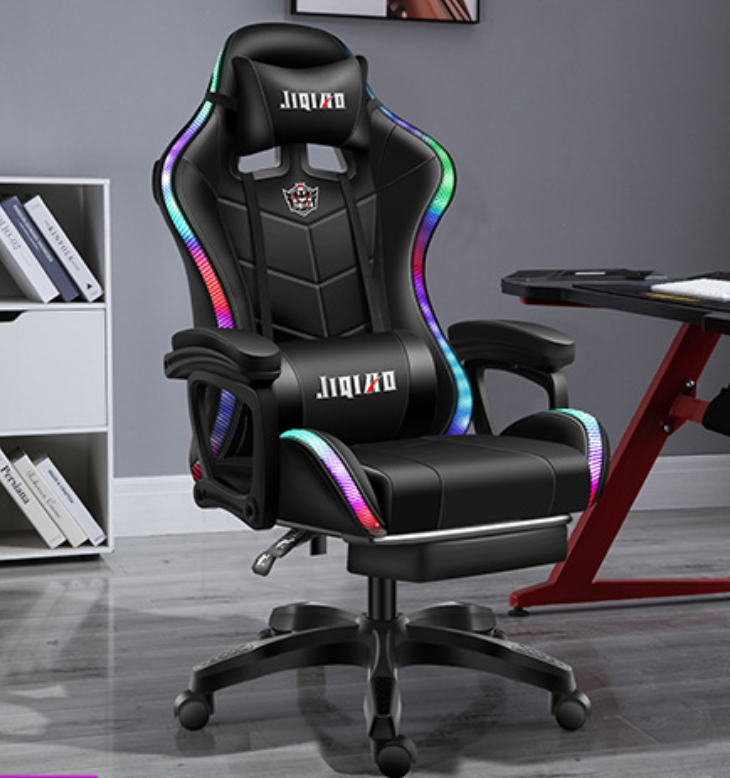 gaming chair with led lights and massage