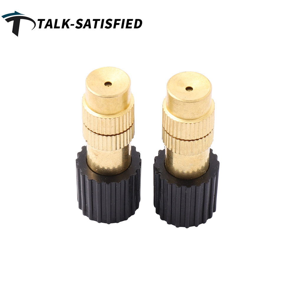 10 Pcs Adjustable Brass Misting Nozzles Garden Irrigation System Atomization Nozzle Humidification Cooling Landscaping Sprayer Brass Misting Nozzle Garden Agriculture Drip Irrigation Spray Sprinkler ราคา 75 บาท*ส่งฟรี