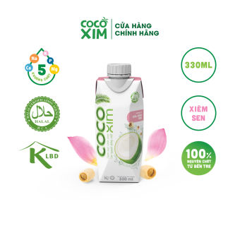 Nước dừa đóng hộp Cocoxim Sen 330ml