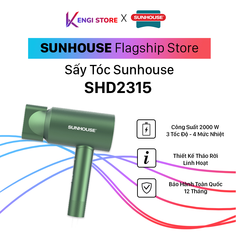 Máy sấy tóc sunhouse shd2315 - bảo hành chính hãng 12 tháng