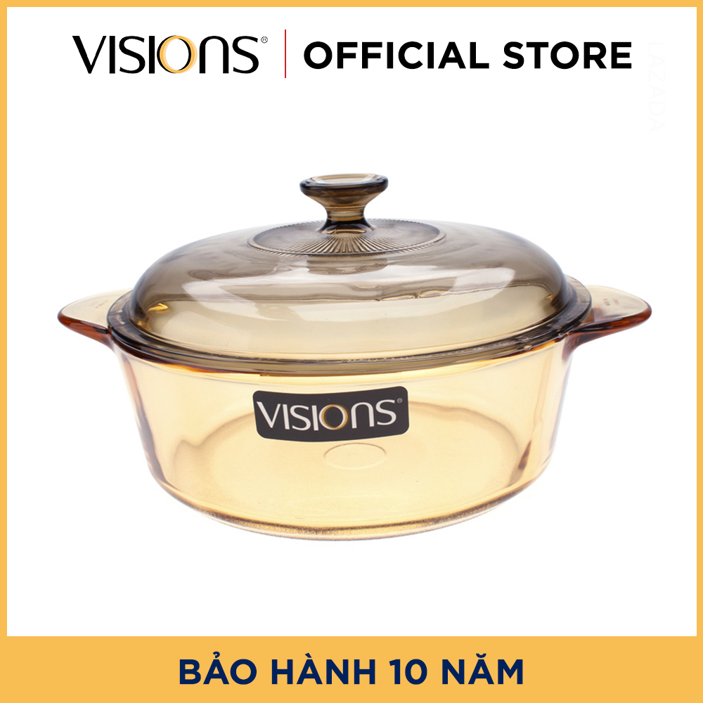 Nồi thủy tinh Visions VS-22/CL1 - 2.25L - Kích thước 21cmx9cm - Bảo Hành 10 năm - Hàng chính hãng