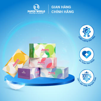 Hộp khăn giấy lụa Japani Silk180 hai lớp kích thước 19x20cm - 180 tờ/hộp