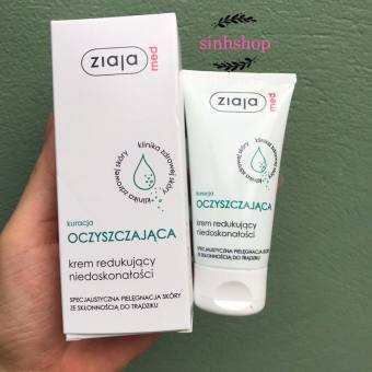 Kem Ngừa Mụn, Thâm, Viêm Ziaja Med Xanh Cho da dầu hỗn hợp 50ml