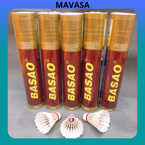 Cầu lông basao loại 1 và loại rẻ dùng cho học sinh sinh viên giáo viên MAVASA CL01 hộp 10 quả