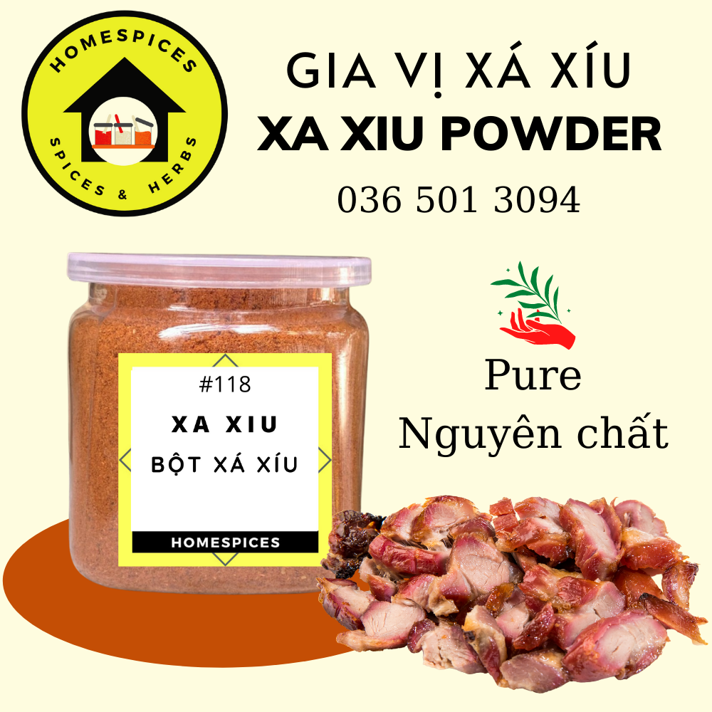 Bột Xá Xíu loại ngon nhập khẩu Thái Lan ướp thịt xá xíu, rim thịt xá xíu tiện lợi - Xa xiu powder  gia vị nấu ăn - nguyên liệu nấu ăn làm bánh - HOMESPICES Gia vị của mọi nhà - homespices
