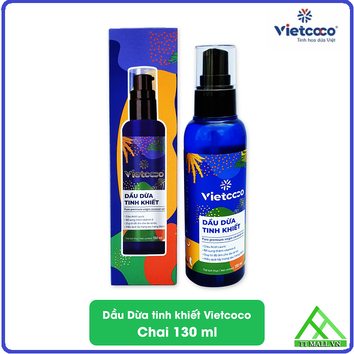 Dầu Dừa Tinh Khiết Vietcoco 130ml - Chai Xịt