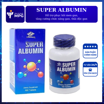 Super Albumin[USA]( 100 viên/ hộp) : Phục hồi chức năng gan, tăng đề kháng, hỗ trợ hạ men gan và các bệnh lý về gan