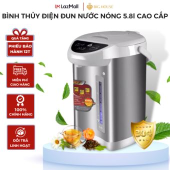 Bình Thủy Điện, Phích Đun Nước Nóng 5.8L Kaw Electric Pot, công suất 750W, Phích Đun Nước Nóng Công Nghệ Nhật Bản - Bình Đun Nước Siêu Tốc, Tiết kiệm điện bảo hành 12 tháng