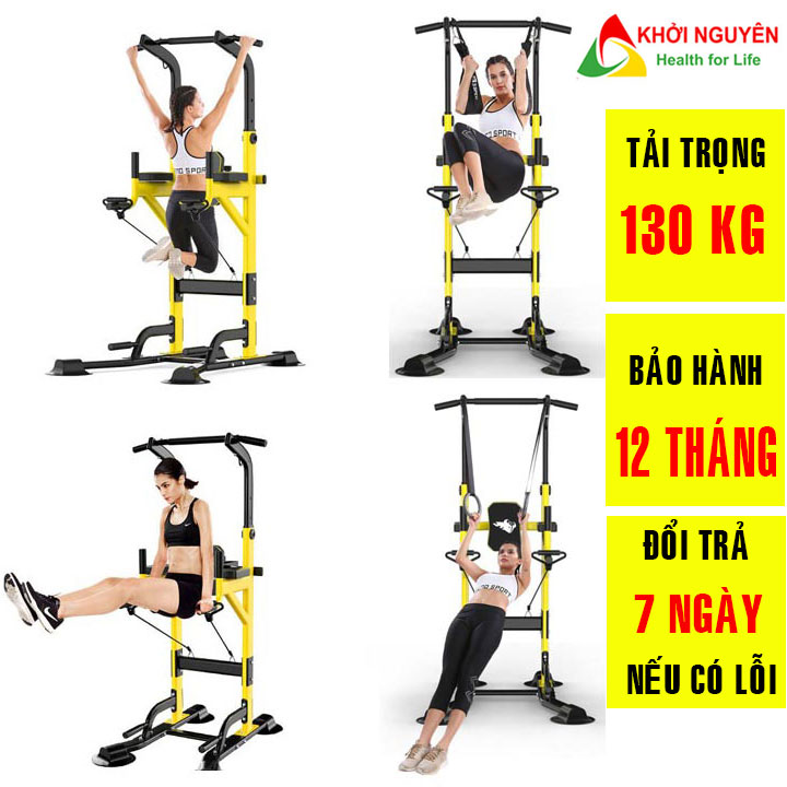 Bộ Khung Xà Đơn Xà Kép Đa Năng EX-30 Màu Vàng Điều Chỉnh Độ Cao 1m7-2m4