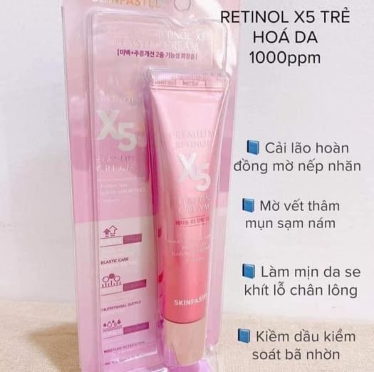 KEM DƯỠNG DA ĐỈNH CAO RETINOL X5 ELASTIN CREAM SKINPASTEL 30ML CHỐNG NHĂN, CHỐNG LÃO HÓA, MỸ PHẨM HÀN QUỐC CHÍNH HÃNG