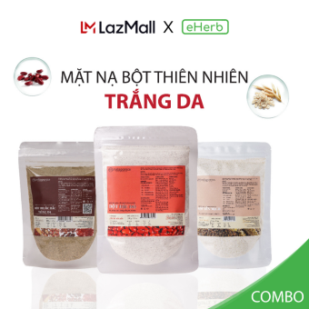 Combo 3 Bột Đắp Mặt Nạ Trắng Da, Giảm Thâm Đậu Đỏ, Yến Mạch, Thuốc Bắc Từ Thiên Nhiên MILAGANICS 100gr/ Túi Zip