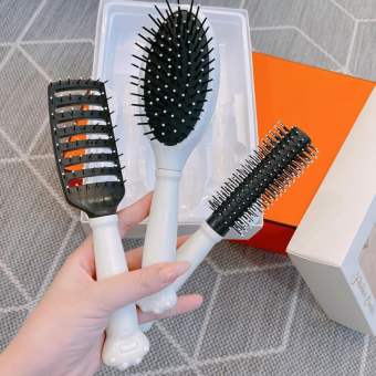 Bộ lược chải tóc 3 chiếc, bàn chải tròn, bàn chải mái chèo mát xa, lược chải tóc gỡ rối, lược chải tóc đệm, bàn chải khô ướt cho phụ nữ nam giới, tạo kiểu tóc