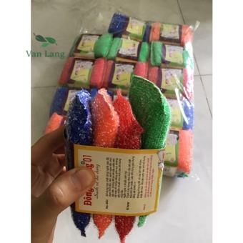 4 miếng rửa bát kim tuyến, mút rửa bát cước kim tuyến