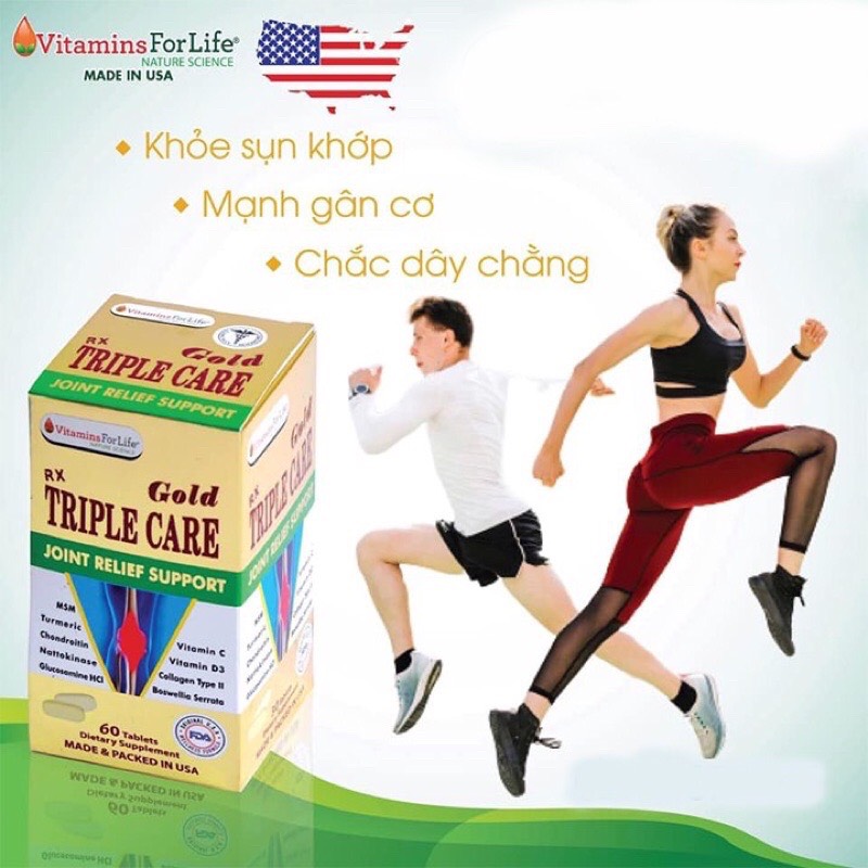 Triple care gold chai 60v nuôi dưỡng sụn khớp