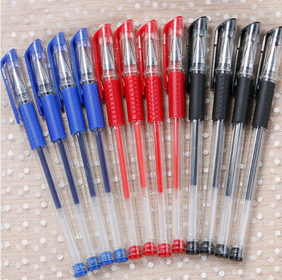 Bút bi nước văn phòng 0.5mm mực đều, sẵn 3 màu, bút bi, văn phòng phẩm