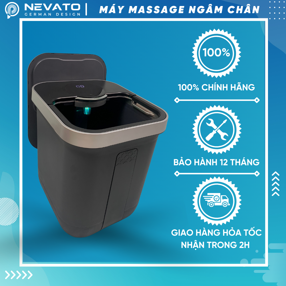 Máy massage chân tăng sức đề kháng nevato nvf605 tặng 1 túi thảo dược ngâm chân