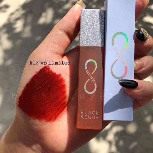 Son A12 đỏ nâu đất Black Rouge mẫu mới nắp nhũ bạc