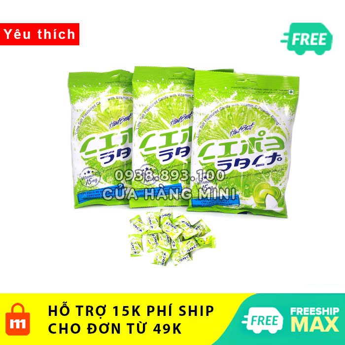 Combo 3 Gói Kẹo Chanh Muối Hartbeat Thái Lan