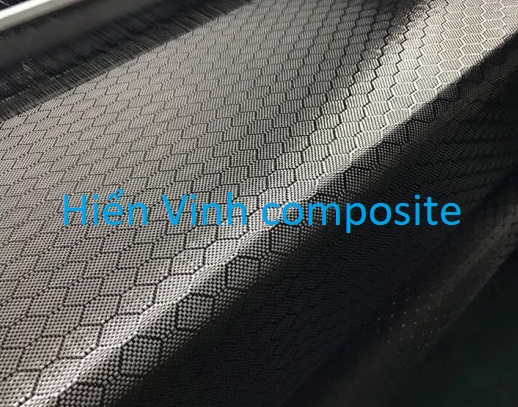 Vải carbon 3k, 240g/m2 hoa văn tổ ong 1m x 0,5m (loại A - không xô lệch, dễ làm)