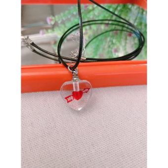 Dây chuyền trái tim khắc tên hạt gạo theo yêu cầu