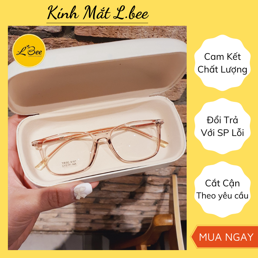 Gọng kính cận nhựa trong cốt kim loại 8161, gọng kính mắt, gọng kính nam, gọng kính nữ, gọng kính unisex