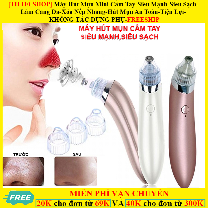 HCM -Freeship-(LOẠI TỐT 100%)- Xem Clip - Máy Hút Mụn Trên Mũi Mini Cầm Tay - Hút Mụn Cám An Toàn - Tiện Lợi- KHÔNG TÁC DỤNG PHỤ-TILI10 Shop
