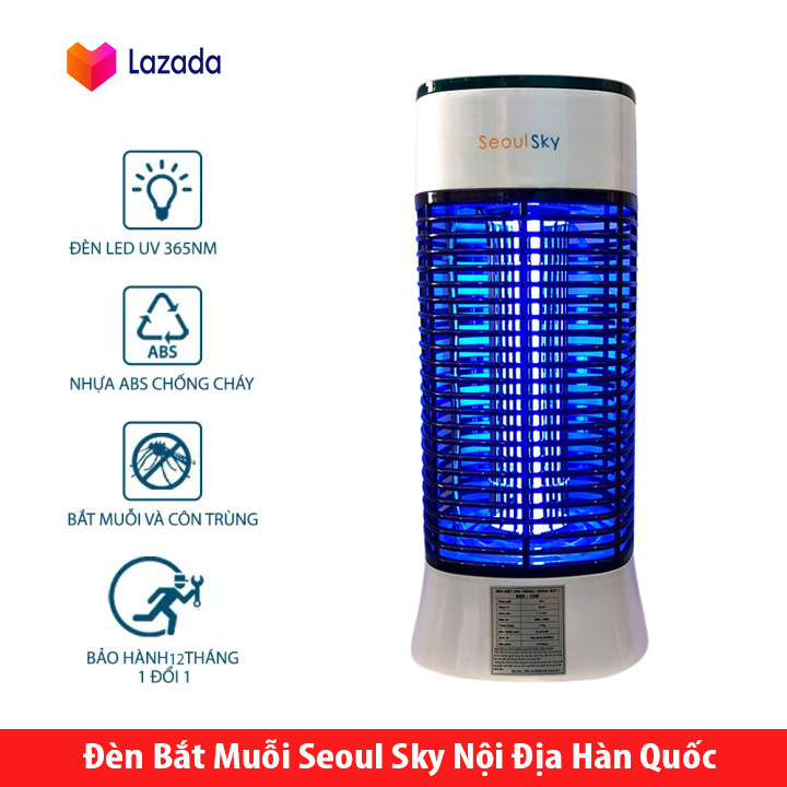 Đèn bắt muỗi, côn trùng thông minh, đèn bắt muỗi seoul sky hàn quốc chính hãng - thiết kế hiện đại lưới điện dày -ánh sáng sinh học thông minh - sử dụng hiệu qủa - tiết kiệm điện - an toàn cho trẻ nhỏ