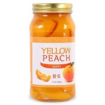 Trà Đào Ngâm Hàn Quốc Yellow Peach Slices 680Gr - Trà Đào