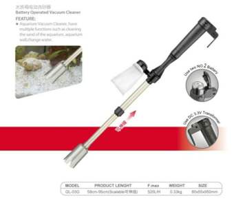 Máy Hút Đáy, Vệ Sinh Hồ Cá Quanlong QL03G Chạy Pin Và Điện - Dụng Cụ Vệ Sinh Bể Cá