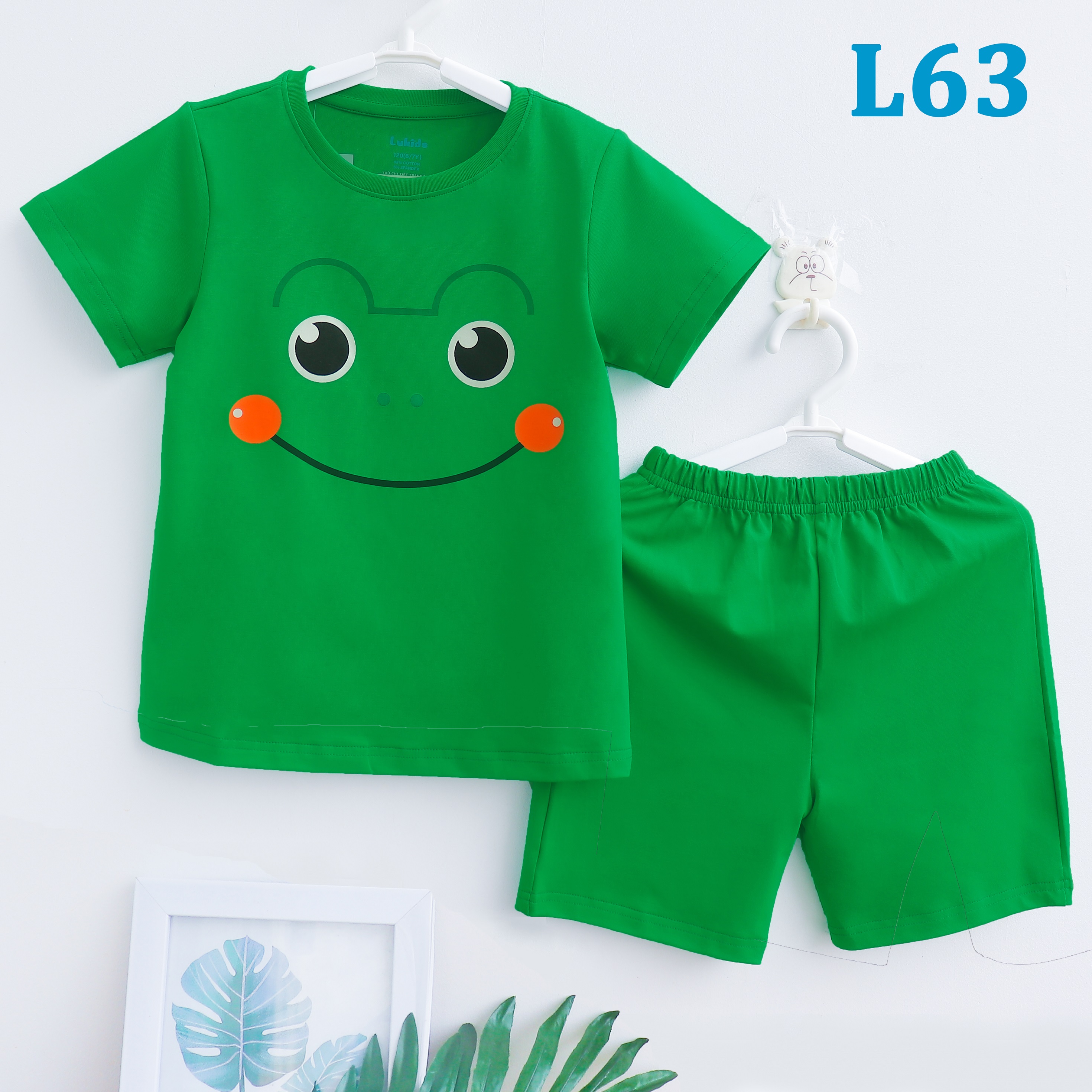 Bộ bé trai, bé gái cotton tay ngắn L63